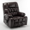 TiramisuBest Recliners Lift Chair Relax Sofa Chair Livingroom Furniture Living Room Power Electric Reclining with Brown PU for Recliners & M - 4 of 4