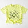 S.W.Smiley Peace Purpose Presence - Women's Garment Dyed Graphic T-Shirt - 2 of 4