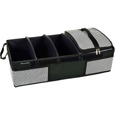 Picnic at Ascot - Ultimate Heavy Duty Trunk Organizer w/Cooler - No Slide Rigid Base - 70 LB Capacity - 30" wide x 14.75" deep X 9" high - Houndstooth