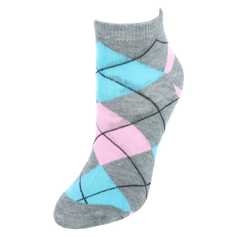 CTM Women's Argyle Low Cut Socks (6 Pair Pack), 2 of 7