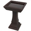 Sunnydaze Outdoor Glass Fiber Reinforced Concrete Patio Garden Simply Square Modern Bird Bath - 23" - 2 of 4