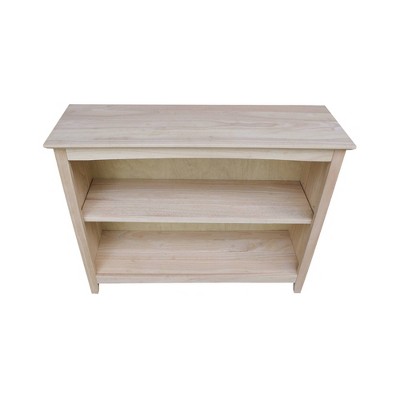 Adjustable 45" Brown Solid Wood Bookcase