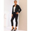 INSPIRE CHIC Women's Notched Lapel Collar Button Casual Office Blazers - 4 of 4