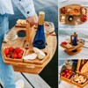 Portable Picnic Table with Wine Holder, 2-in-1 Outdoor Camping Tray for Snacks and Drinks - 3 of 4