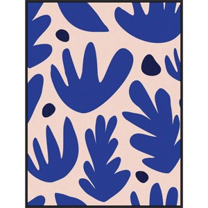 32" x 42" Bluebell Poster by Urban Road Framed Canvas Wall Art Print - Amanti Art: Modern Botanical Lithograph, Black Frame - 1 of 4