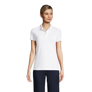 Lands' End School Uniform Young Women's Short Sleeve Feminine Fit Mesh Polo Shirt - 1 of 2