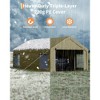 Tough Roof 13x25 FT Carport Canopy with 10 Sandbags, Heavy-Duty 220g PE Tarp & Steel Frame (Yellow) - 4 of 4