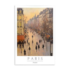 Stupell Industries Vintage Orange Paris Streets Wall Plaque Art, 13" x 19" - 1 of 4