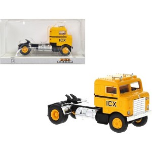 1950 Kenworth Bullnose Truck Tractor Yellow with Black Stripes "ICX" 1/87 (HO) Scale Model Car by Brekina - 1 of 3