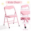 Homy Casa Folding Kids Activity Table with 4 Chairs for Play, Reading and Snack Time, Pastel - 4 of 4