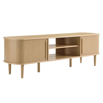 Modway Contour 63" TV Stand – Mid-Century Entertainment Console with Open Shelves