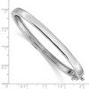 Black Bow Jewelry 5.3mm 14k White Gold Polished Solid Open Back Hinged Bangle Bracelet - 4 of 4