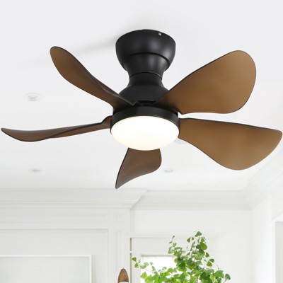 29 Inch Modern Low Profile Ceiling Fans With Lights and Remote Control 6 Speeds Flush Mount Ceiling Fan for Bedroom Kitchen Dining Room