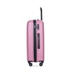 Hard-shell spinner luggage set (S/M/L) with lightweight ABS material, TSA-accepted locks, and travel-friendly hook attachments. - 3 of 4