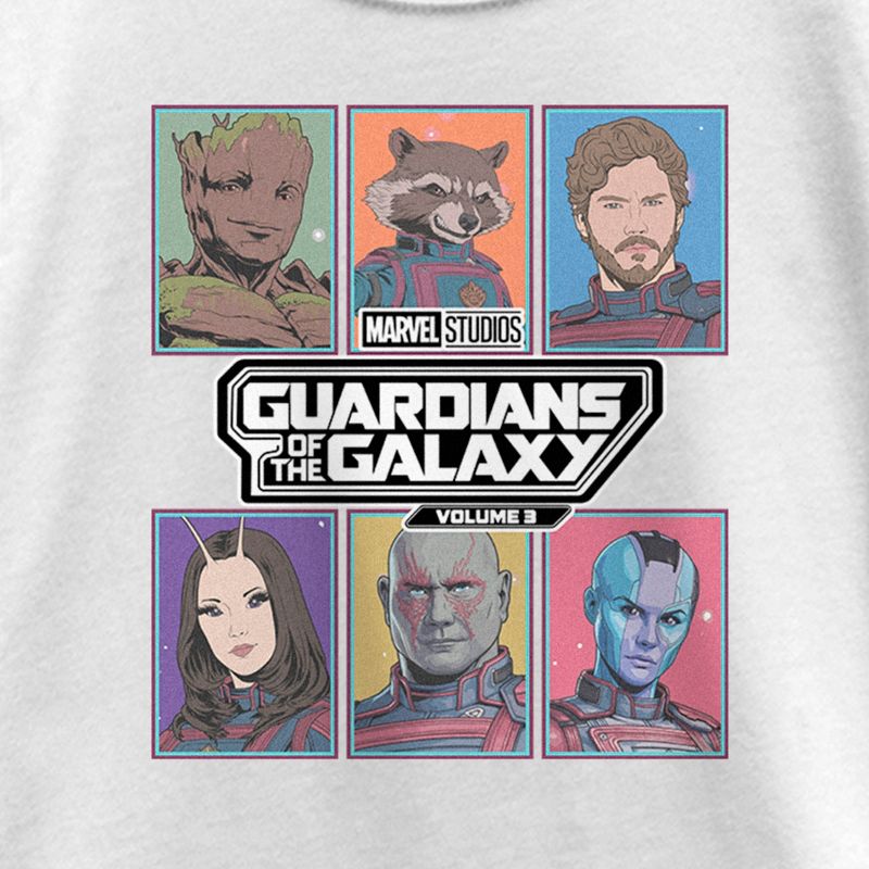 Girl's Guardians of the Galaxy Vol. 3 Animated Squares T-Shirt, 2 of 5