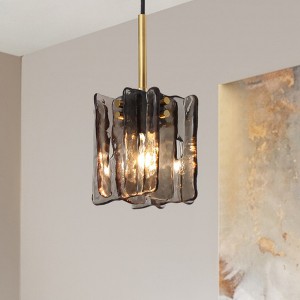 Parrot Uncle 5" Modern 1-Light Gold Pendant Ceiling Light Glass Fixture - 1 of 4