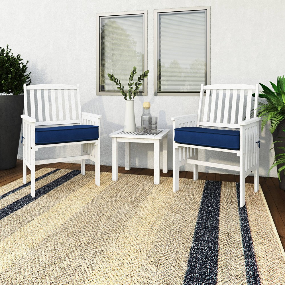 Photos - Garden Furniture CorLiving 3pc Outdoor Seating Set - Whitewash  