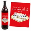 Big Dot of Happiness Las Vegas - Casino Decorations for Women and Men - Wine Bottle Label Stickers - Set of 4 - 3 of 4