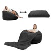 Mjkone Bean Bag Chairs for Adults, 2 in 1 Bean Bag Chairs, Convertible Bean Bag with Filler for Gaming Large Foam - 2 of 4