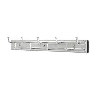 Rev-A-Shelf 14" Pull Out Closet Organization Rack for Belts, Ties and Scarves, Accessories Storage Hanger with Mounting Hardware, Chrome, BRC-14CR