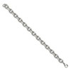 Black Bow Jewelry Men's Stainless Steel Polished Cable Chain Bracelet - 9 Inch - image 2 of 4