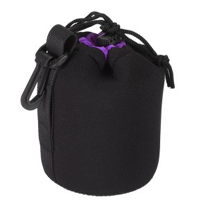 Unique Bargains Waterproof Shockproof Wear-resistant Flexible Lens Case Black&Purple - 1 of 3