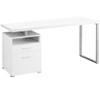 PAGED Simple Modern Wooden Computer Desk, L Shaped Home Office Desk with 3 Storage Drawers, 2 Open Shelves for Office, Study - 2 of 4