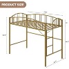 Loft Bed Twin Size with Ladder and Arched Guardrail, Heavy Duty Metal Loft Bed Frame - 4 of 4