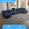 Mjkone 183''U-Shaped Chenille Modular Sectional Sofa,7-Seat Cloud Sleeper Deep Seat Couch with Ottoman and Thickened Cushions - 2 of 4