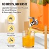 VEVOR Beverage Dispenser, 1.5 Gallon Drink Dispensers for Parties, 2PC,Glass Juice Dispenser with Stand, Stainless Steel Spigot - 4 of 4