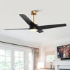 Parrot Uncle 60" Modern Gold and Black Indoor Integrated CCT LED Ceiling Fan - 2 of 4