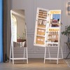 Fredees RGB LED Jewelry Mirror Cabinet, Standing Armoire Organizer, Full-Length Floor Mirror with Jewelry Storage & LED Lights - 3 of 4