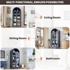 Arched Kitchen Pantry Cabinet - Farmhouse 5 Tier Display Shelf with Adjustable Shelf and 2 Large Glass Doors, Versatile Storage Cupboard for Kitchen - 3 of 4