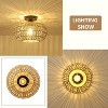 Mayeerty Rattan Light Fixtures Ceiling Mount,Boho Ceiling Light Fixture with Dimmable LED Bulb - 3 of 4