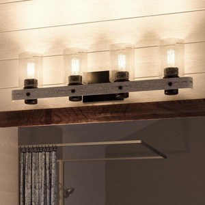 Urban Ambiance Luxury Modern Farmhouse Bath Fixture,  8-1/2"H x 32-7/8"W,  Charcoal Finish, UHP2486 - 1 of 4