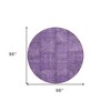 Purple Eggplant And Gray Patchwork Washable Indoor Outdoor Area Rug - 3 of 4