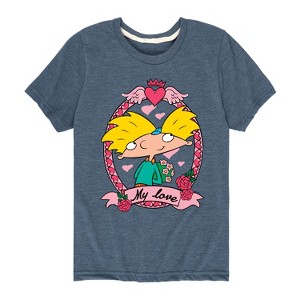 Boys' - Hey Arnold! - Valentine's My Love Short Sleeve Graphic T-Shirt - 1 of 4