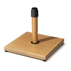 Pellebant Outdoor Market Umbrella Base Holder Square Concrete / Cement Metal w/Wheels - 1 of 4