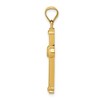 Black Bow Jewelry 14k Yellow Gold & CZ Cross Pendant, 18 x 35mm - 2 of 4