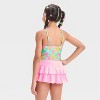 Girls' Floral Printed One Piece Swimsuit Set - Cat & Jack™ - 4 of 4