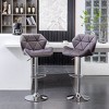 NicBex Dining Chairs Set of 2 Stool Upholstered Chair Airlift Adjustable Swivel Barstool with low-back style for Kitchen, Home Bar - 4 of 4