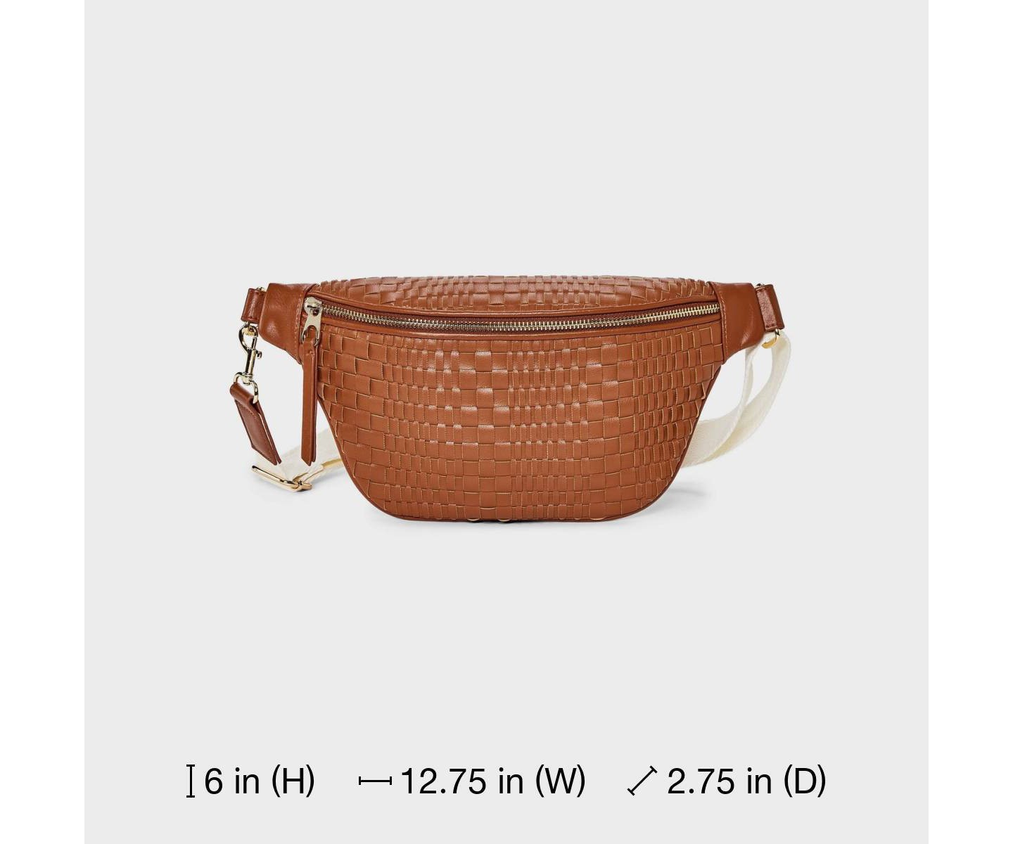 Плетёная сумка Universal Thread Modern Belt, Brown, цвет: Коричневый — фото 6