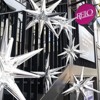 PartyWoo Foil Balloons Silver Star Iridescent Starburst Point 22 Inch 6 pcs - 3 of 4