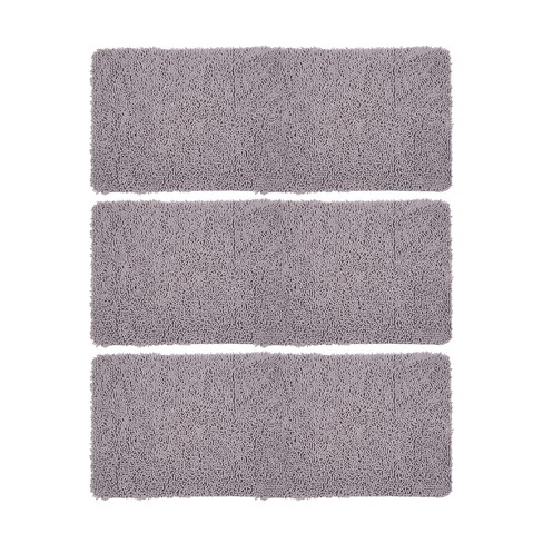 Lavish Home 58x24 Chenille Bathroom Rugs, Gray : Target