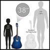 Ashthorpe Beginner Acoustic Guitar, Basic Starter Kit with Gig Bag and Accessories - 4 of 4
