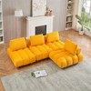 GlasFlength Freely Sectional Sofas Modern Sofa with Comfortable Seating for Living Room or Lounge Area Yellow,120”*40.2”*29.5" - 4 of 4