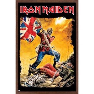 Trends International Iron Maiden - Piece Of Mind Flag Framed Wall Poster Prints - 1 of 4