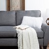 12x20-Inch Plush Lumbar Pillow - Luxury Accent Pillow Insert and Shag Glam Cover Set for Bedroom or Living Room by Lavish Home (White) - 4 of 4