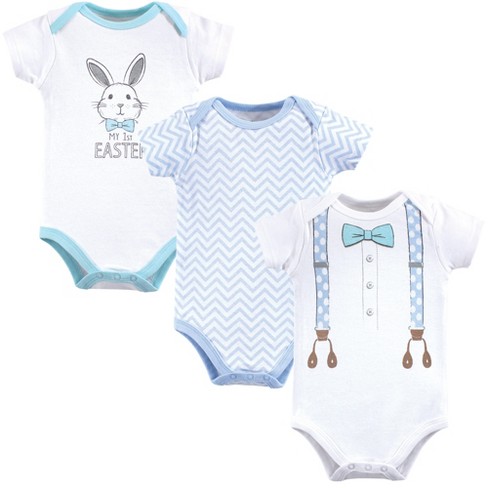 Hudson Baby Cotton Bodysuits, Girl First Valentine Easter - Hudson  Childrenswear