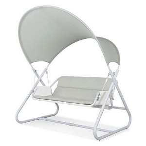 Royal Hampton Outdoor Hanging  Double Swing Sofa Chair | White Powder Coated Steel - 1 of 1